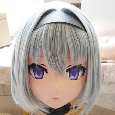 (KM265)Female/Girl Resin 3/4 Head Japanese Cartoon Character Sora Ginko Cosplay Crossdress Kigurumi Mask 
